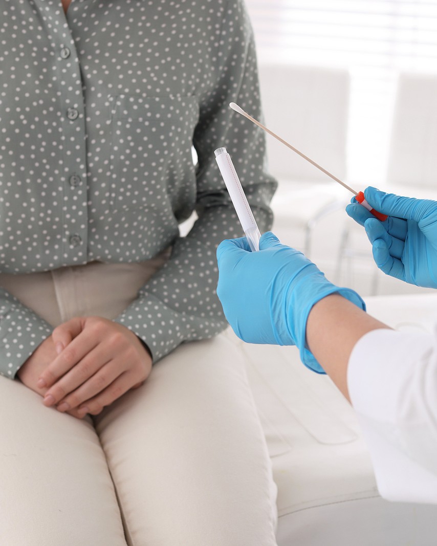Secondary Stage A woman consulting a doctor about the secondary stage of Syphilis