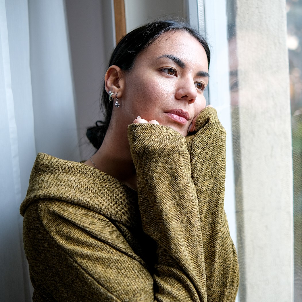 Portrait Of A Sad Woman Who Appears To Be In Need Of Support And Care.