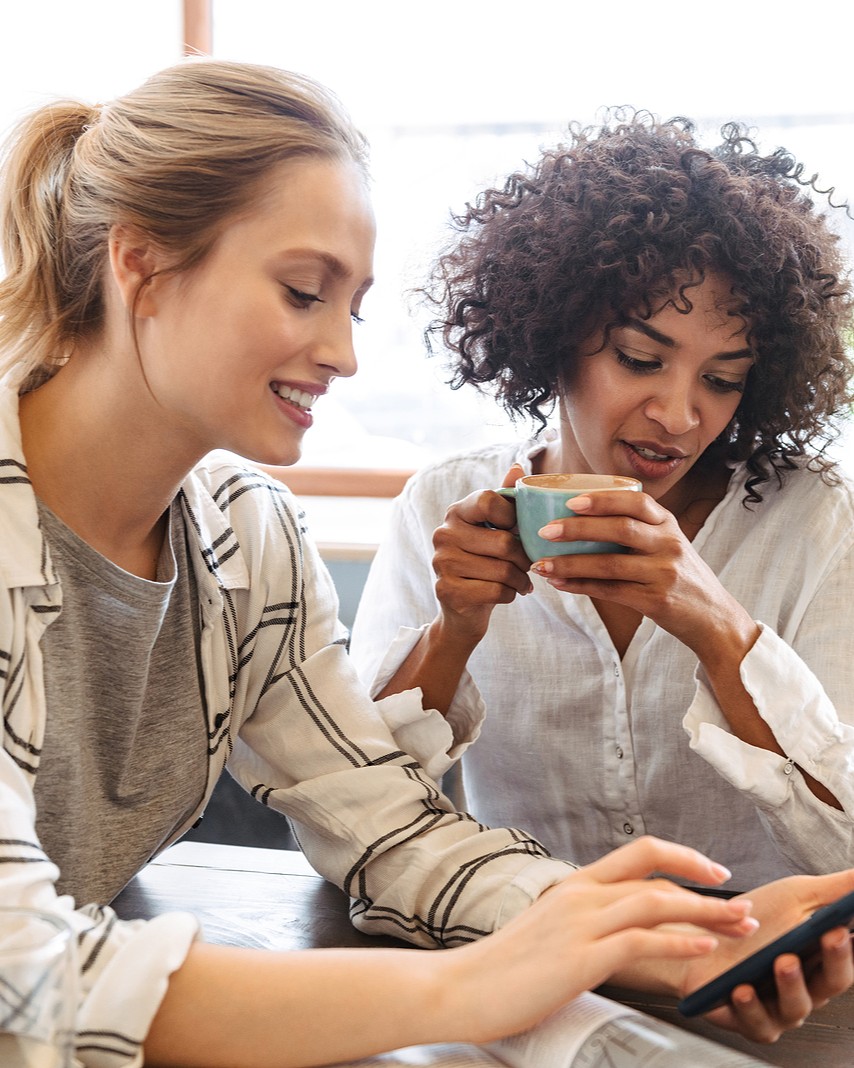 Resources & Referrals A woman receiving referrals for free pregnancy services in San Diego, California